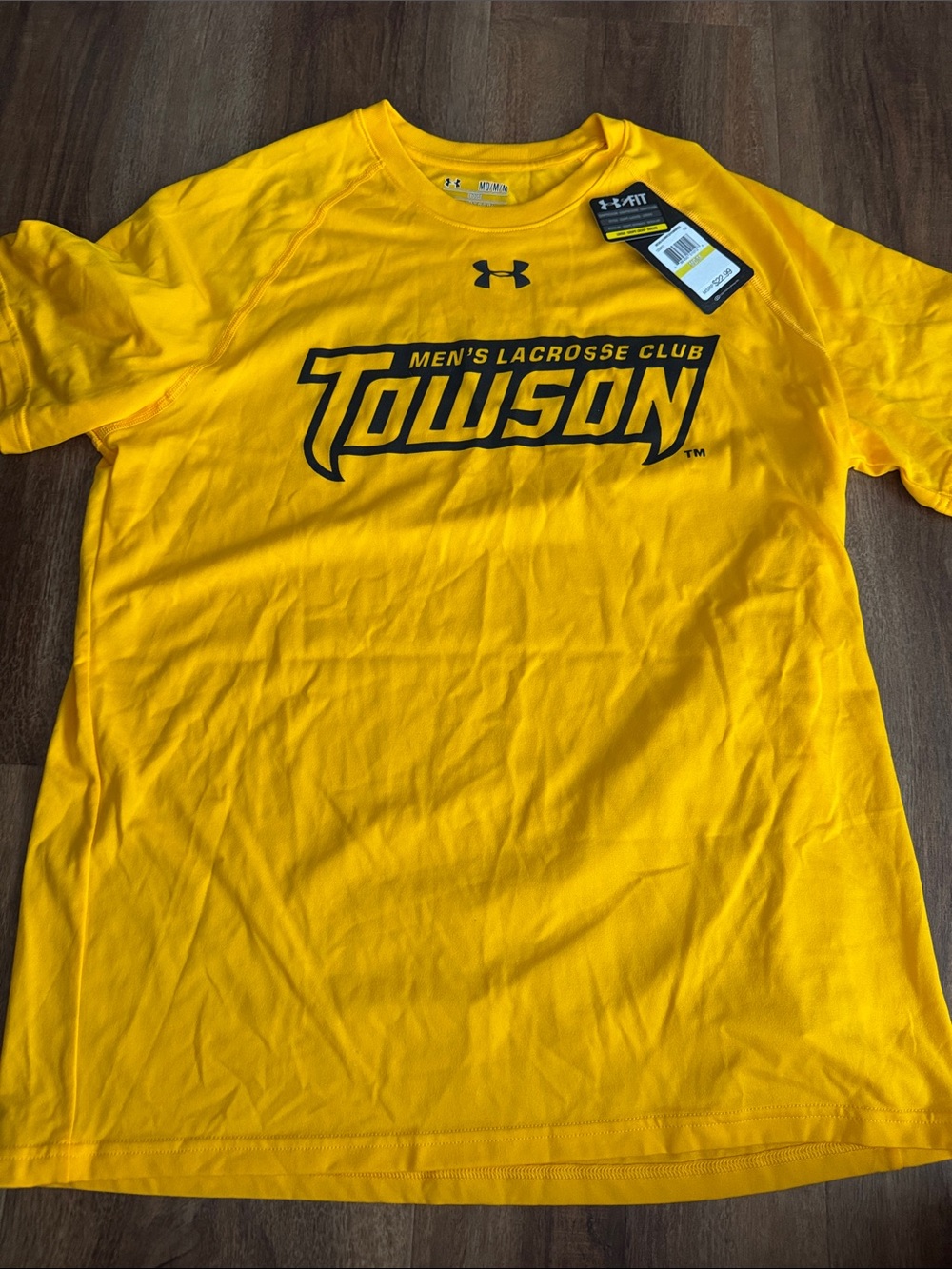 Under Armour Yellow Towson Men’s Lacrosse Club Short Sleeve Tee